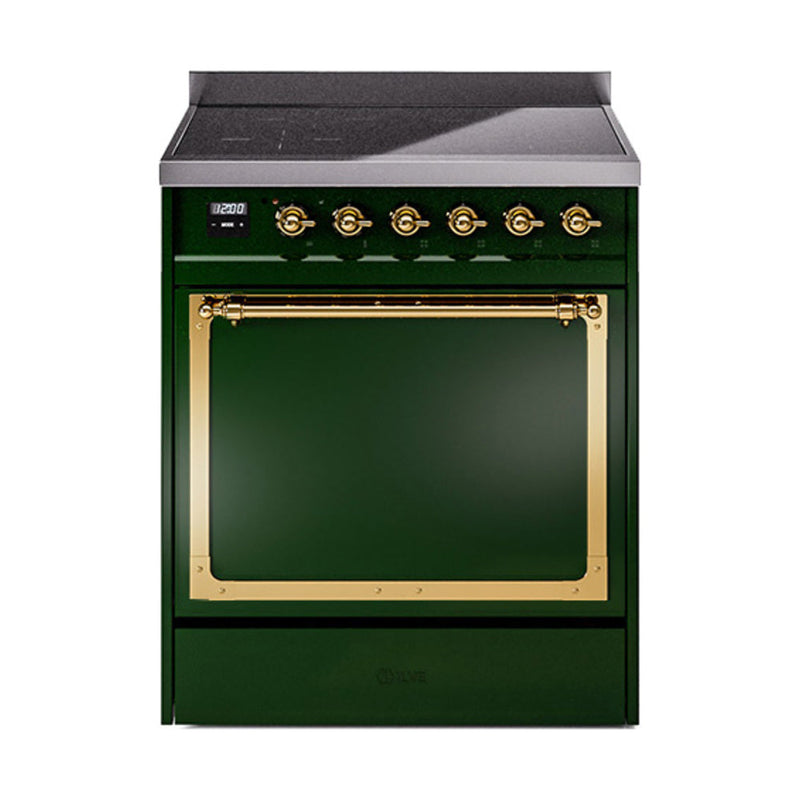 ILVE Nostalgie II Noblesse 30″ Induction Freestanding Range with Solid Door - UNI304QNMP