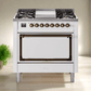 ILVE Nostalgie II Noblesse 36″ Dual Fuel Range with Solid Door - UN36FQNMP