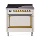 ILVE Nostalgie II Noblesse 36″ Induction Freestanding Range with Solid Door - UNI366QNMP