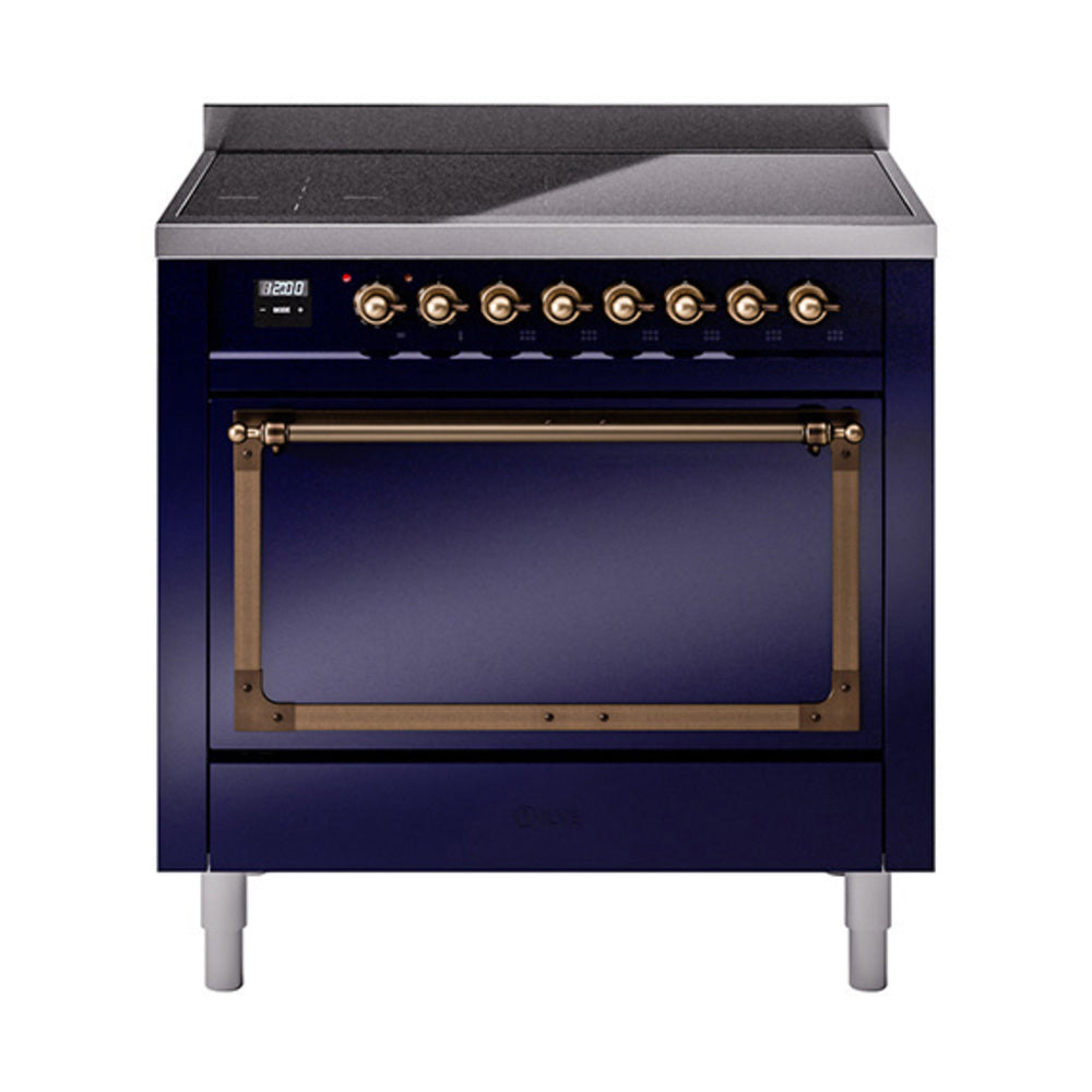 ILVE Nostalgie II Noblesse 36″ Induction Freestanding Range with Solid Door - UNI366QNMP