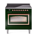 ILVE Nostalgie II Noblesse 36″ Induction Freestanding Range with Triple Glass Door - UNI366NMP