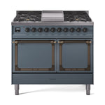 ILVE Nostalgie II Noblesse 40″ Dual Fuel Freestanding Range 6 Sealed Burners + Griddle with Solid Door - UND40FQNMP