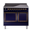 ILVE Nostalgie II Noblesse 40″ Induction Freestanding Range with Solid Door - UNDI406QNMP