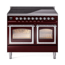 ILVE Nostalgie II Noblesse 40″ Induction Freestanding Range with Triple Glass Door - UNDI406NMP