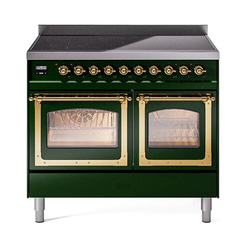 ILVE Nostalgie II Noblesse 40″ Induction Freestanding Range with Triple Glass Door - UNDI406NMP