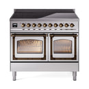 ILVE Nostalgie II Noblesse 40″ Induction Freestanding Range with Triple Glass Door - UNDI406NMP