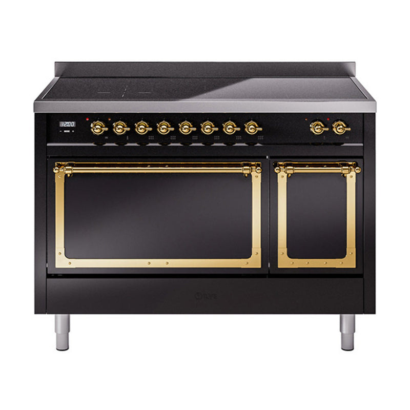 ILVE Nostalgie II Noblesse 48″ Induction Freestanding Range with Solid Door - UNI486QNMP