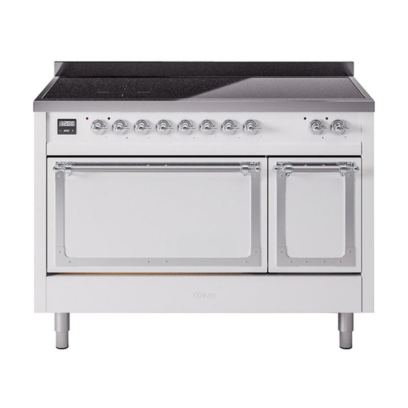 ILVE Nostalgie II Noblesse 48″ Induction Freestanding Range with Solid Door - UNI486QNMP