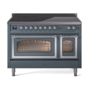 ILVE Nostalgie II Noblesse 48″ Induction Freestanding Range with Triple Glass Door - UNI486NMP