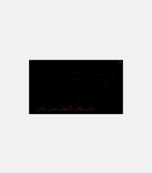 ILVE Professional Plus 36" Induction Hob Black Cooktop with Induction in Glossy Black with knobs - UHCI36TCRPBK