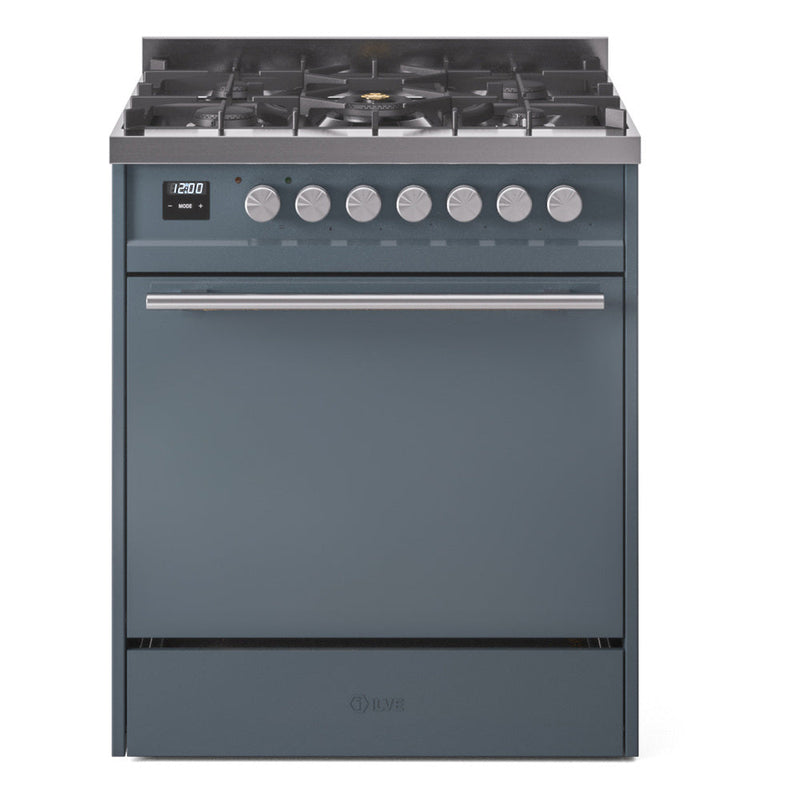 ILVE Professional Plus II 30″ Dual Fuel Range with Solid Door - UP30QMP