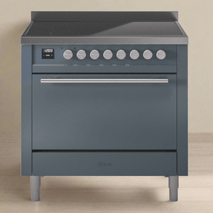 ILVE Professional Plus II 36" Electric Range with 6 Induction Elements Solid Door with Stainless Steel knobs - UPI366QMP