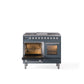 ILVE Professional Plus II 40-Inch Freestanding Dual Fuel Range with 6 Sealed Burner - UPD40FWMP