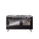 ILVE Professional Plus II 60 Inch Dual Fuel Freestanding Range in Stainless Steel with Trim - UP60FSWMP