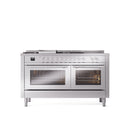 ILVE Professional Plus II 60 Inch Dual Fuel Freestanding Range in Stainless Steel with Trim - UP60FSWMP