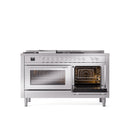 ILVE Professional Plus II 60 Inch Dual Fuel Freestanding Range in Stainless Steel with Trim - UP60FSWMP