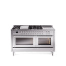 ILVE Professional Plus II 60 Inch Dual Fuel Freestanding Range in Stainless Steel with Trim - UP60FSWMP