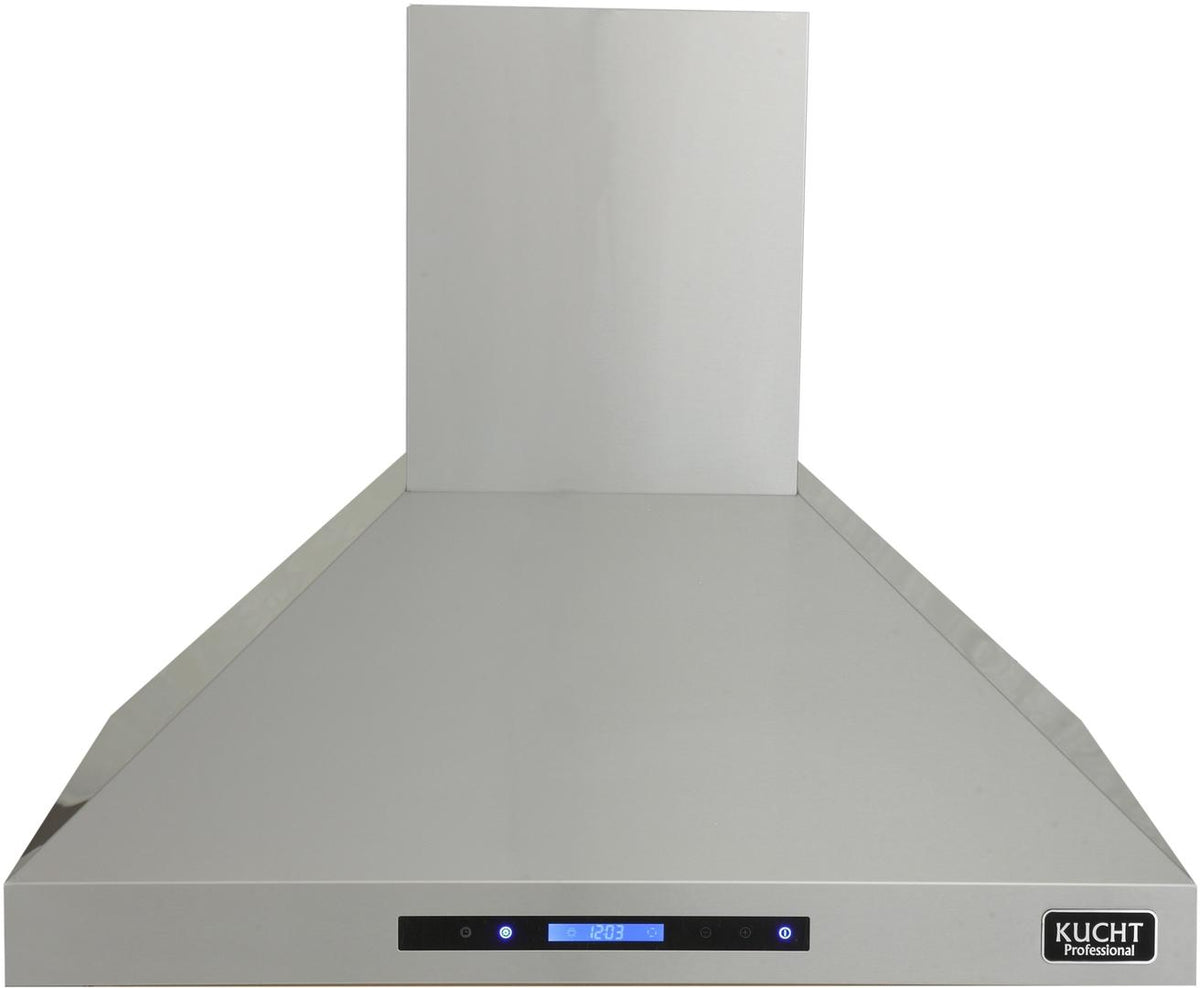 Kucht 5-Piece Appliance Package - 36" Gas Range, 36" Panel Ready Refrigerator, Wall Mount Hood, Panel Ready Dishwasher, & Microwave Oven
