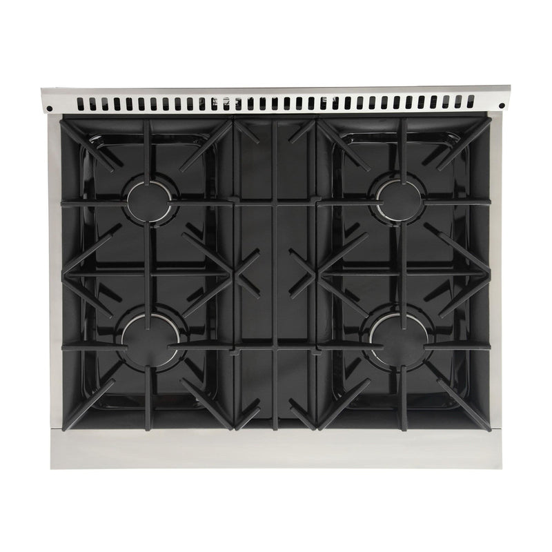 Kucht 30-Inch 4.2 Cu. Ft. Gas Range - Sealed Burners and Convection Oven in Stainless Steel KNG301-S