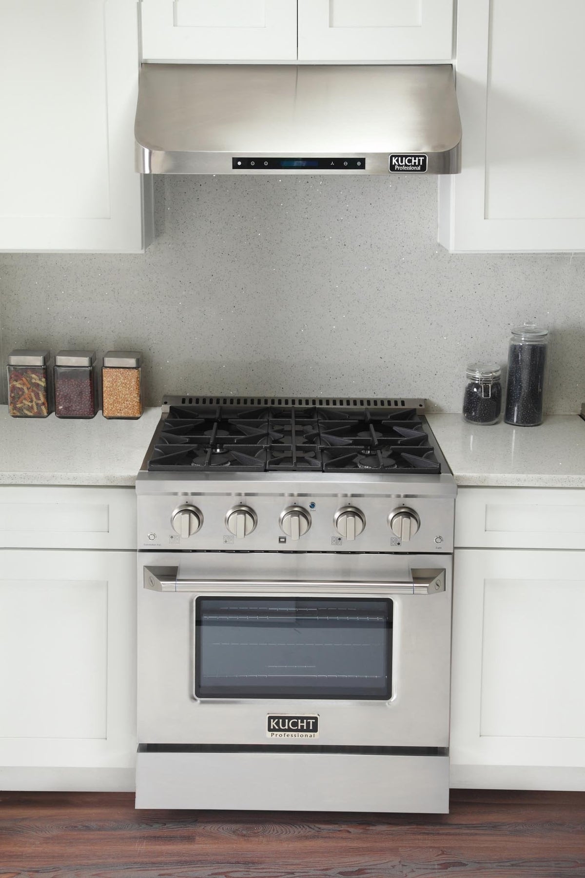 Kucht 30-Inch 4.2 Cu. Ft. Gas Range - Sealed Burners and Convection Oven in Stainless Steel KNG301-S