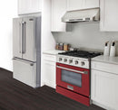Kucht 30-Inch 4.2 Cu. Ft. Gas Range - Sealed Burners and Convection Oven in Red KNG301-R