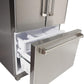 Kucht 5-Piece Appliance Package - 36-Inch Dual Range, Refrigerator, Wall Mount Hood, Dishwasher, & Microwave Oven in Stainless Steel