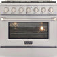Kucht Professional 36 in. 5.2 cu ft. Natural Gas Range & Range Hood Package, AP-KNG361-S-5
