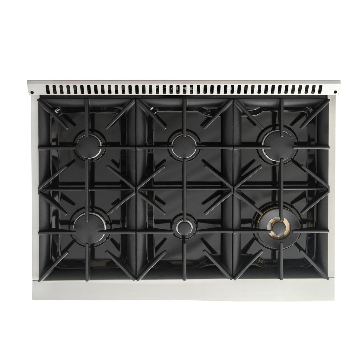 Kucht 36-Inch 5.2 Cu. Ft. Range - Sealed Burners and Convection Oven in Black KNG361-K