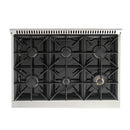 Kucht 36-Inch 5.2 Cu. Ft. Range - Sealed Burners and Convection Oven in Black KNG361-K