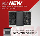 Kucht 36-Inch 5.2 Cu. Ft. Range - Sealed Burners and Convection Oven in Black KNG361-K