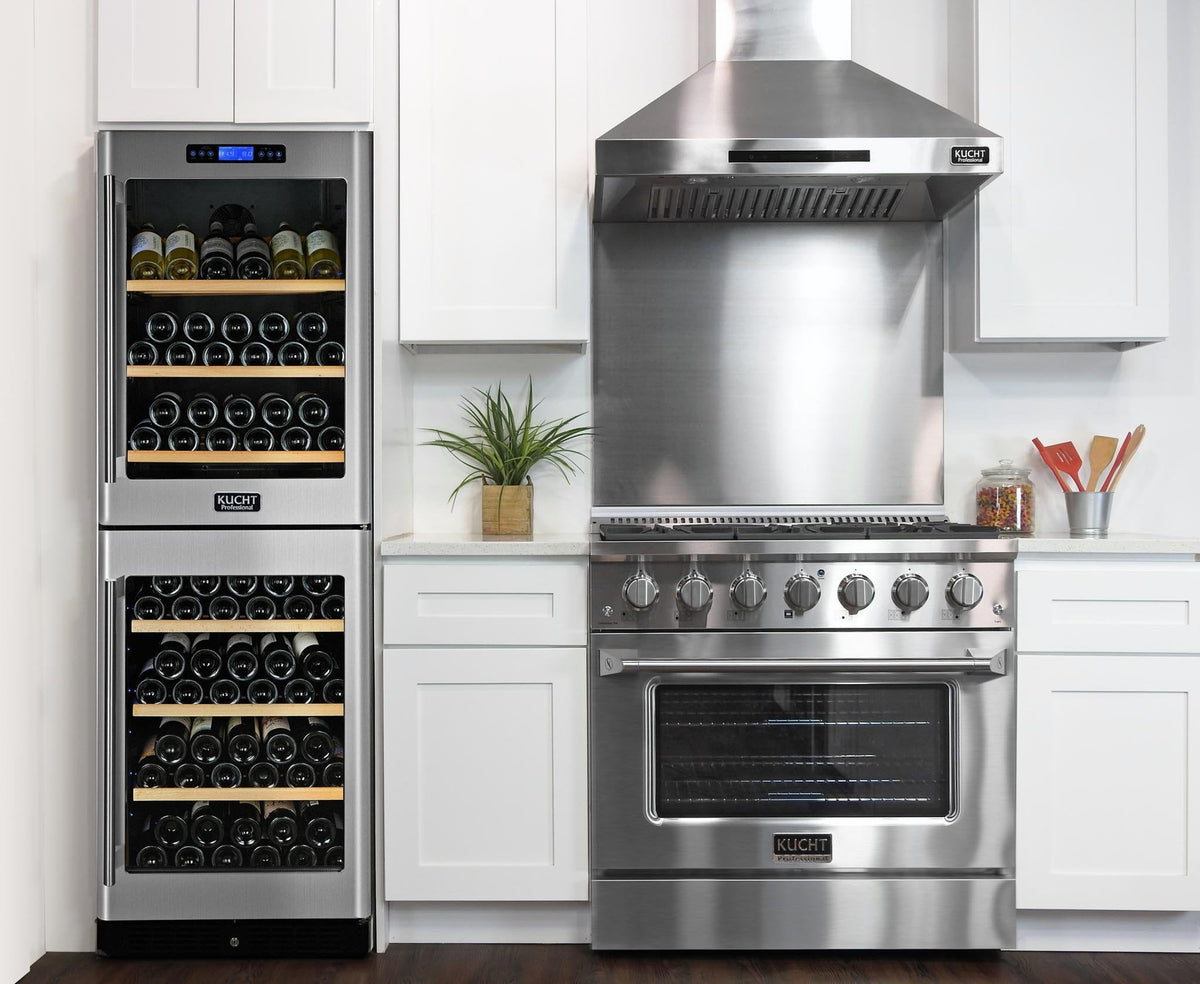 Kucht 36-Inch 5.2 Cu. Ft. Range - Sealed Burners and Convection Oven in Stainless Steel KNG361-S
