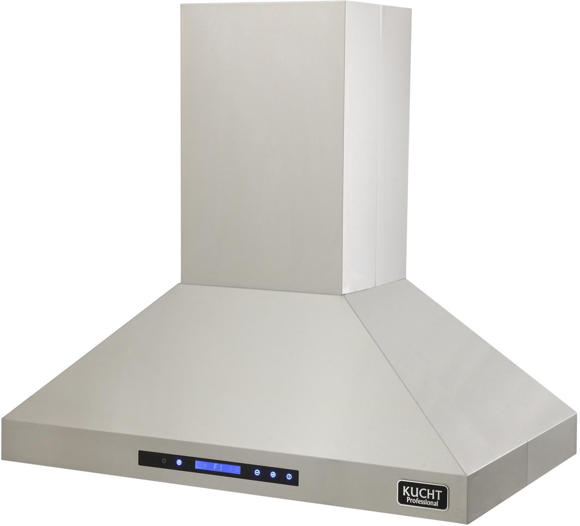 Kucht 36-Inch Island Mounted Range Hood 900CFM in Stainless Steel Modern Design KRH3612IS