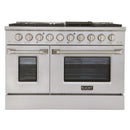 Kucht 48-Inch 6.7 Cu. Ft. Gas Range with Grill/Griddle and Two Ovens in Stainless Steel KNG481-S
