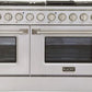 Kucht Professional 48 in. 6.7 cu ft. Natural Gas Range, Range Hood, Microwave Drawer, Dishwasher Package, AP-KNG481-S-4