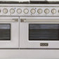 Kucht Professional 48 in. 6.7 cu ft. Natural Gas Range, Range Hood & Microwave Drawer Package, AP-KNG481-S-3