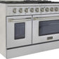 Kucht Professional 48 in. 6.7 cu ft. Natural Gas Range, Range Hood & Microwave Drawer Package, AP-KNG481-S-3