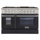 Kucht 48-Inch 6.7 Cu. Ft. Gas Range with Grill/Griddle in Black KNG481-K