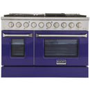Kucht 48-Inch 6.7 Cu. Ft. Gas Range with Grill/Griddle in Blue KNG481-B