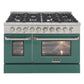 Kucht 48-Inch 6.7 Cu. Ft. Gas Range with Grill/Griddle in Green KNG481-G