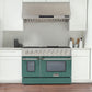 Kucht 48-Inch 6.7 Cu. Ft. Gas Range with Grill/Griddle in Green KNG481-G
