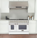 Kucht 48-Inch 6.7 Cu. Ft. Gas Range with Grill/Griddle in White KNG481-W