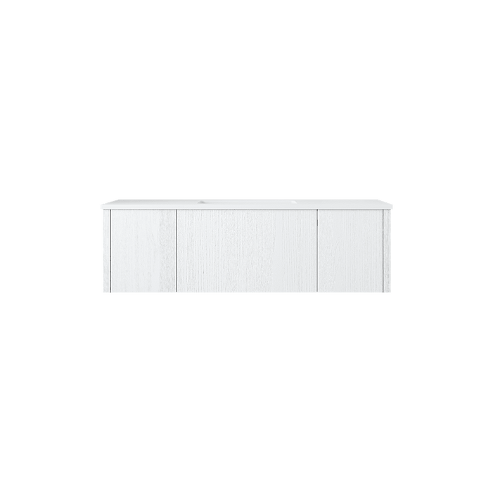 Laviva Legno 48" Alabaster White Bathroom Vanity with Matte White VIVA Stone Solid Surface Countertop 313LGN-48AW-MW