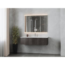 Laviva Legno 54" Carbon Oak Bathroom Vanity with Matte White VIVA Stone Solid Surface Countertop 313LGN-54CR-MW