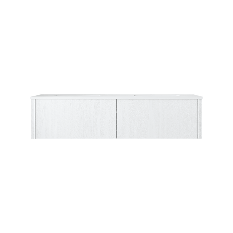 Laviva Legno 60" Alabaster White Double Sink Bathroom Vanity with Matte White VIVA Stone Solid Surface Countertop 313LGN-60DAW-MW