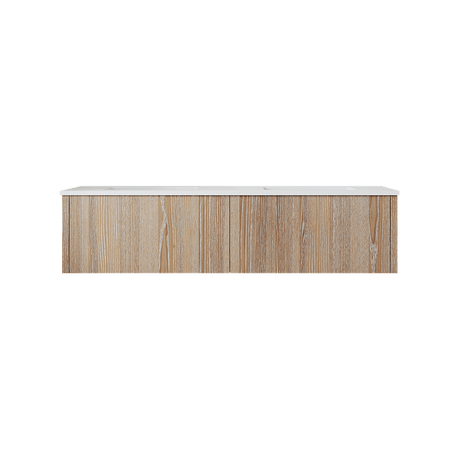 Laviva Legno 60" Weathered Grey Double Sink Bathroom Vanity with Matte White VIVA Stone Solid Surface Countertop 313LGN-60DWG-MW