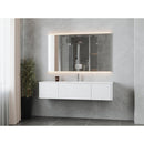 Laviva Legno 66" Alabaster White Bathroom Vanity with Matte White VIVA Stone Solid Surface Countertop 313LGN-66AW-MW