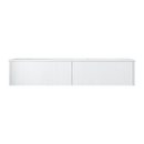 Laviva Legno 72" Alabaster White Double Sink Bathroom Vanity with Matte White VIVA Stone Solid Surface Countertop 313LGN-72DAW-MW