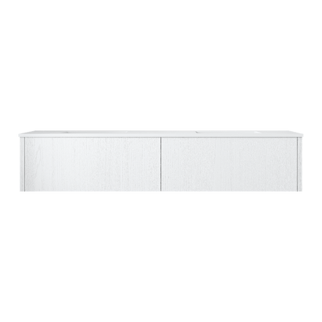 Laviva Legno 72" Alabaster White Double Sink Bathroom Vanity with Matte White VIVA Stone Solid Surface Countertop 313LGN-72DAW-MW
