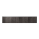 Laviva Legno 72" Carbon Oak Single Sink Bathroom Vanity with Matte White VIVA Stone Solid Surface Countertop 313LGN-72CCR-MW