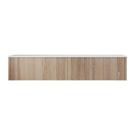 Laviva Legno 72" Weathered Grey Double Sink Bathroom Vanity with Matte White VIVA Stone Solid Surface Countertop 313LGN-72DWG-MW
